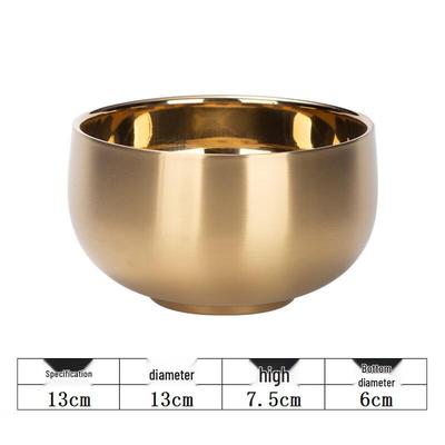 ZISIZ 304 Stainless Steel Double-Layer Kids Rice Bowl, Set of 2