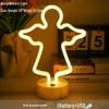 Korean Style Flamingo LED Neon Night Light - Decorative Christmas Fairy Accent with Round Base