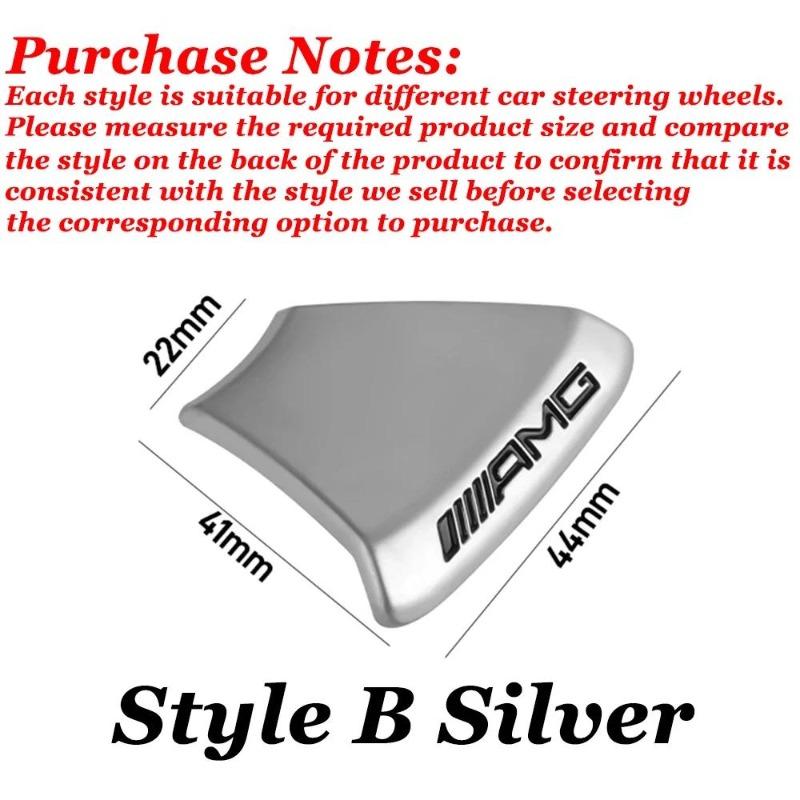 ABS Logo AMG Emblem Car Steering Wheel Sticker For Mercedes Benz AMG W203 W204 W205 W176 W211 W212 W213 GLA GLC Auto Accessories