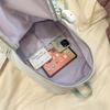 Solid Color Backpack Women's Large Capacity College Style Backpack Student Schoolbag