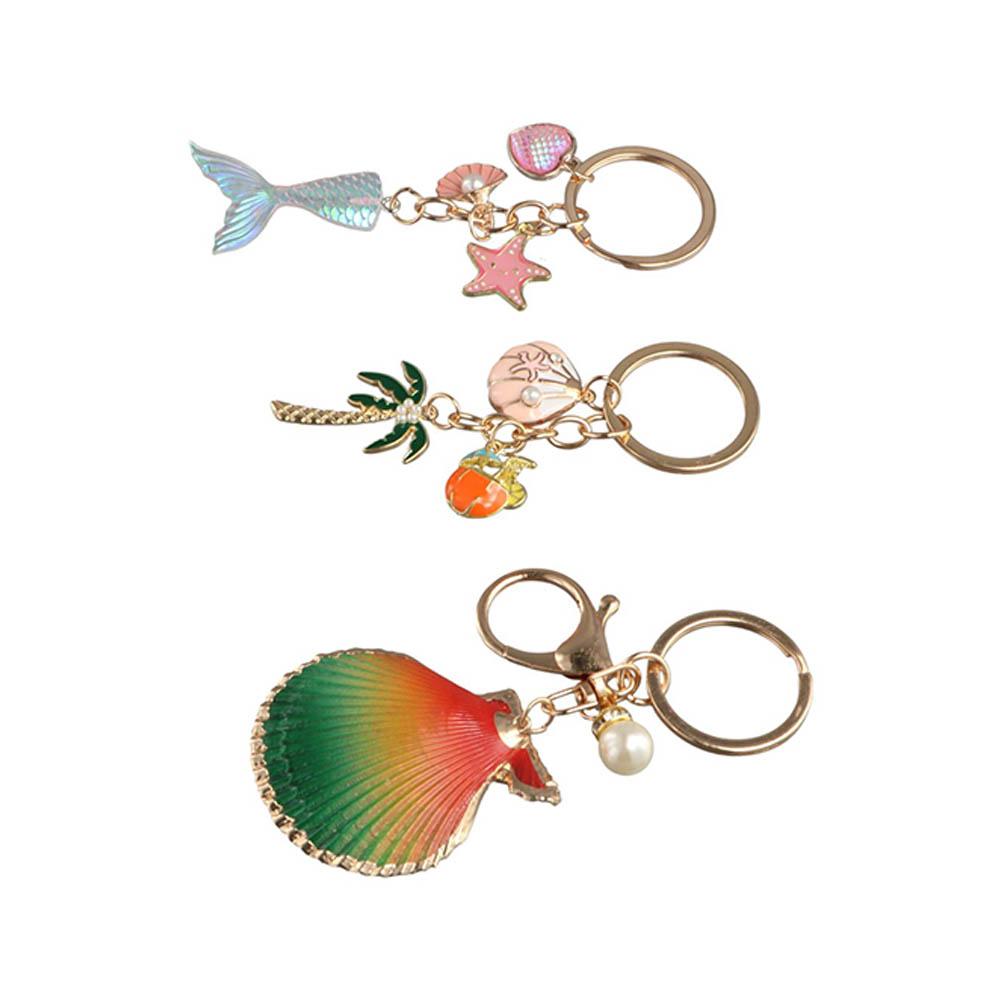 Conch Starfish Shell Conch Heart Keyring Mermaid Tail Beach Style Beach Style  Summer Gifts