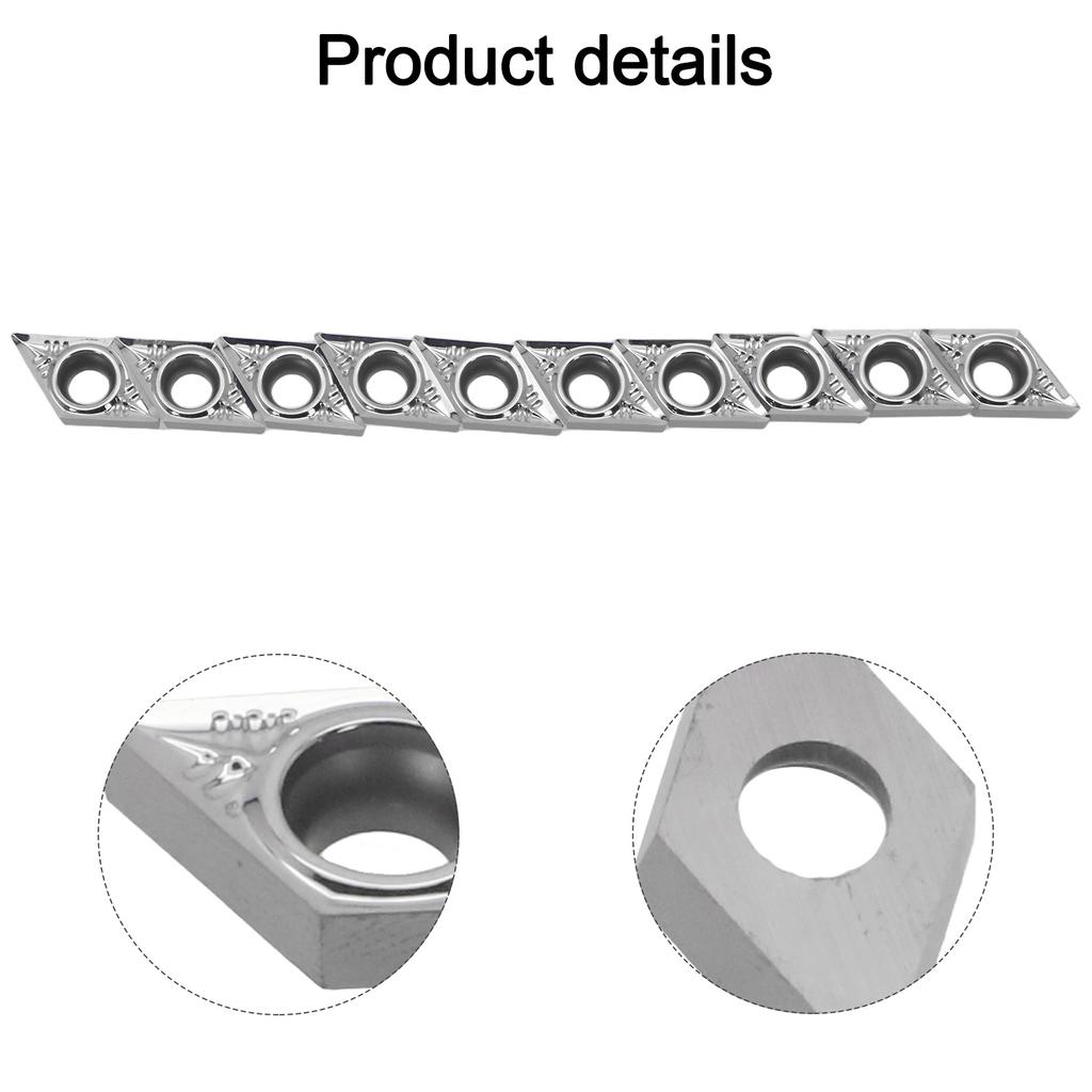 New Carbide Lathe Insert DCGT11T304 Turning Tool 10pcs Aluminum Inserts Professional For Aluminum For Turning Cutting