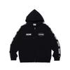 Freedom Lettering Zip-Up Hoodie (Black)