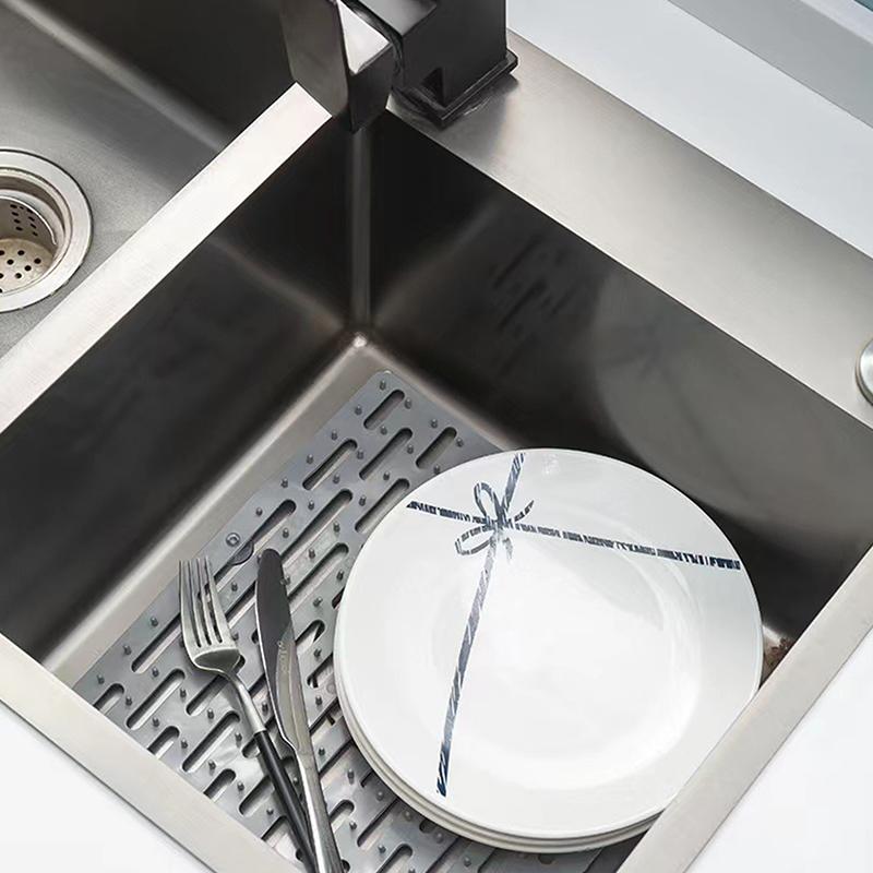 Silikon Spülbecken Trenner Schutzmatte Küchenspüle Sattel Hitzebeständig Rutschfest Spülbeckenmatte Abtropfmatte Schnell Trocknend
