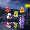 6 ks Mini figurky káčátek Halloweenská tématika Kachní ozdoby Pryskyřice Čarodějnice Duch Zombie Kachna Sběratelské předměty pro DIY Akvárium Mikro-krajinná dekorace