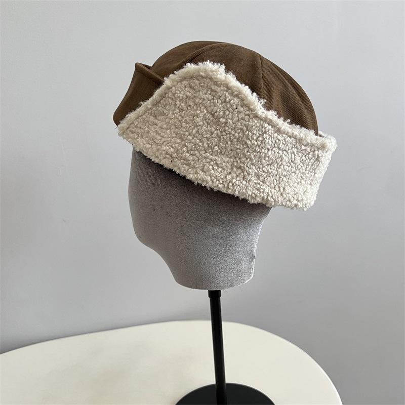 Melon Hats Men's and Women's Fashion Autumn and Winter Warm Multi-functional Northern Imitation Snow Thickened Ear Protector Landlord Hat