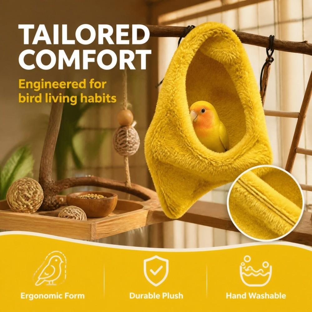 Foldable Design Plush Blanket Cage Hand Washable Bird Warm Corner Fleece Bird Blanket For Parakeet