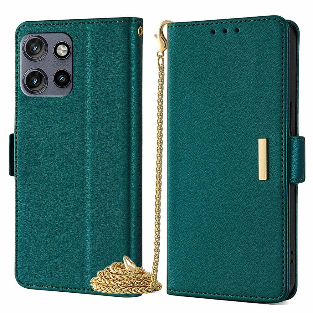 Phone Case For Motorola Edge 50 Neo 5G/Moto S50 5G/ThinkPhone 25 PU Leather Wallet Stand Cover with Crossbody Shoulder Strap