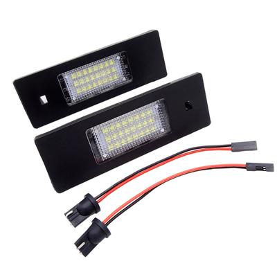 2 Pcs Car 24 LED License Number Plate Light White No Error Trunk Lamp For BMW E81 E87 E63 E64 E89 Z4 F20 F21 2002-UP Accessories