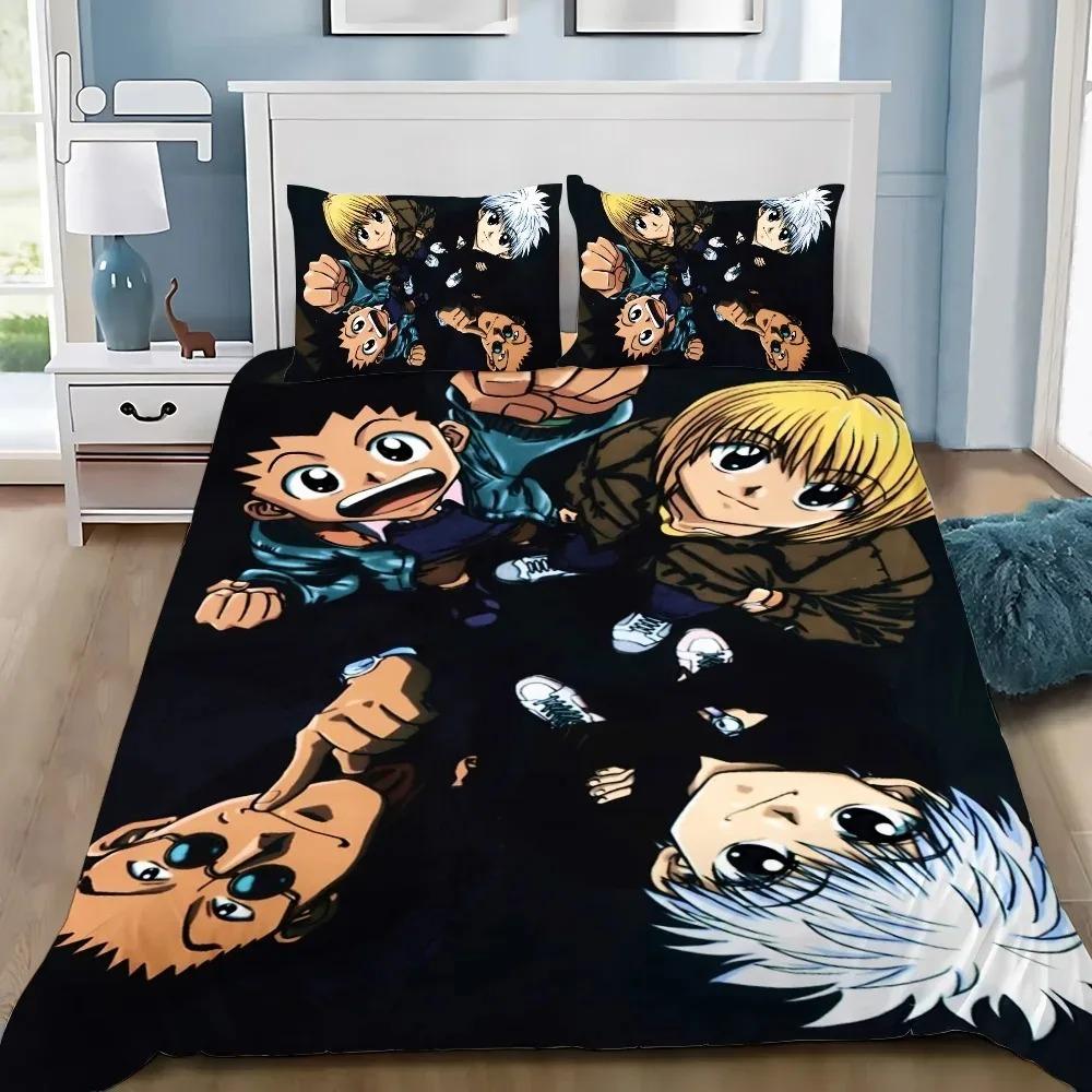 

Anime Hunter×Hunter Beding Set For Bedrom Soft Modern Bedspreads Comefortable Children Kids Soft Duvet Cover Comfortable Quilt Cover And Pilowcase 100*200cm Single
