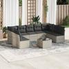 VidaXL Garden Lounge Set with Cushions 10 Pcs, Sofas with Adjustable Feet, Outdoor Furniture Set Patio Terrace, 3218082
