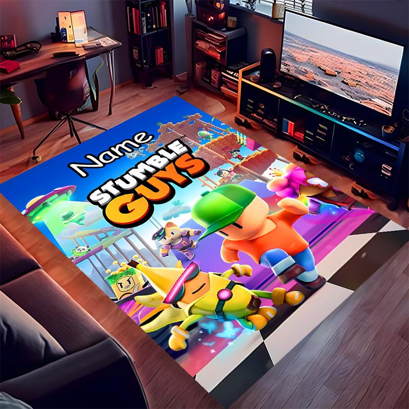 Custom personalization Stumble Guys Print Area Rug - Soft, Washable Non-Slip Indoor Mat,Living Room,Home&Office Decorative Rug