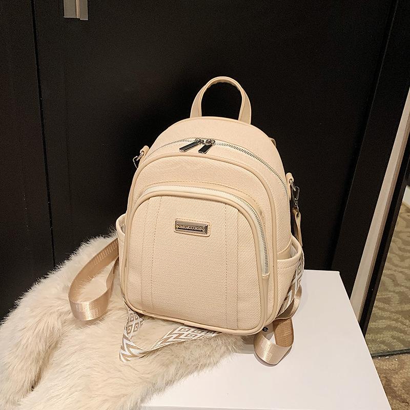 Premium sense backpack women's new casual simple shoulder messenger bag multi-functional travel small backpack