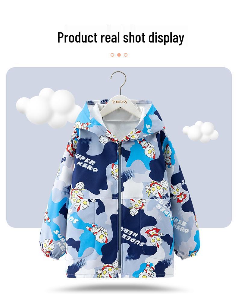 Children's Waterproof Stain-Resistant Raincoat and Down Jacket for Boys and Girls