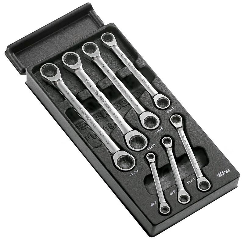 FACOM 7-Piece Ratchet Ring Wrench Set