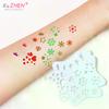 8Pcs Face Painting Tattoo Stencil Set Reusable Hollowed Art Paint Stencils DIY Spray Painting Eyebrow Tattoo Template Cosplay