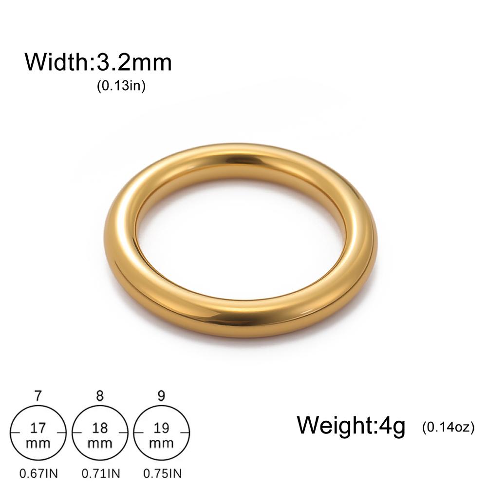 

COOLTIME Кільце з нержавіючої сталі Нова класика Мінімалістичні Блискучі Гладкі Кільця для Жінок Аксесуари для Шиття Сумок Ювелірні Вироби 9