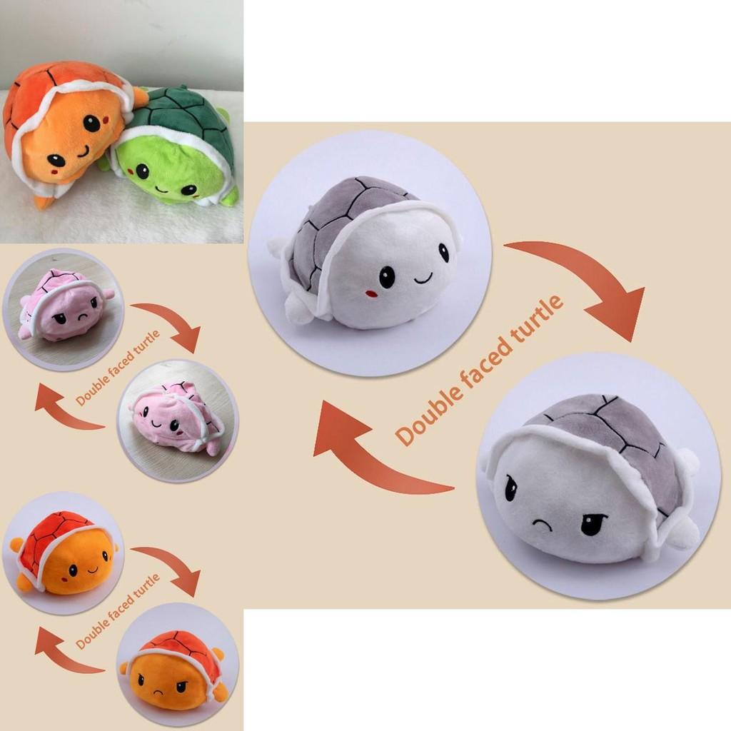 Adorable Flip Turtle Plush Toy With Reversible Double-sided Design For Kids