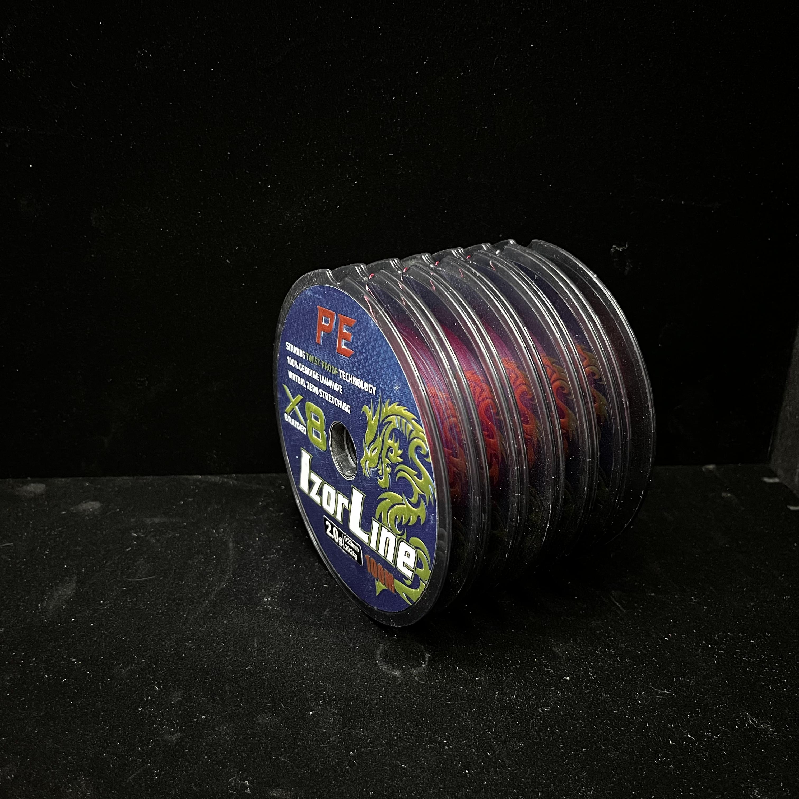 IZORLINE 100M*5/10 X8 PE Braided Floating Line High-Strength Multifilamento Does Not Fade Anti-Bite Lake River (Multicolored,1.5#0.2mm&100M*5)