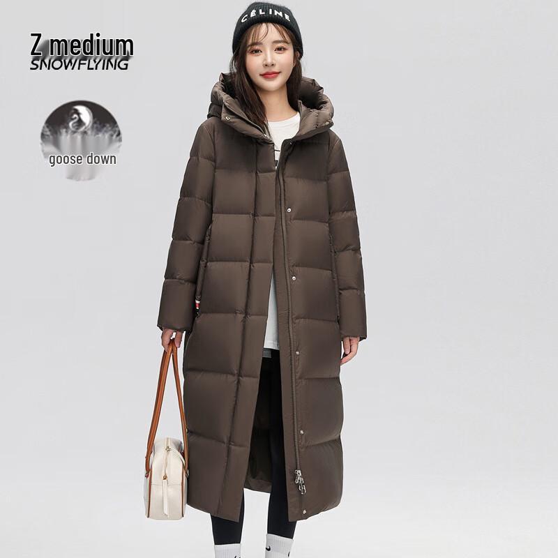 Women's Long Hooded Goose Down Winter Coat