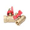 1 Piece Air Compressor Water Gas Oil Shut Off Valve Butterfly Stem Brass Ball Valve 1/4" 3/8" 1/2" Bsp Threaded Male To Female