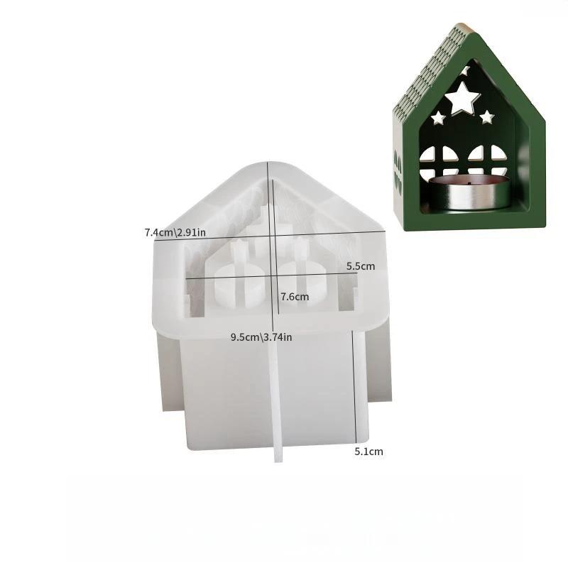 

Pentagram Window -Shaped Tea Light Holder & Candle Holder, Triangular Base for DIY Crafts, Handmade Gifts, Wax Lily Pads