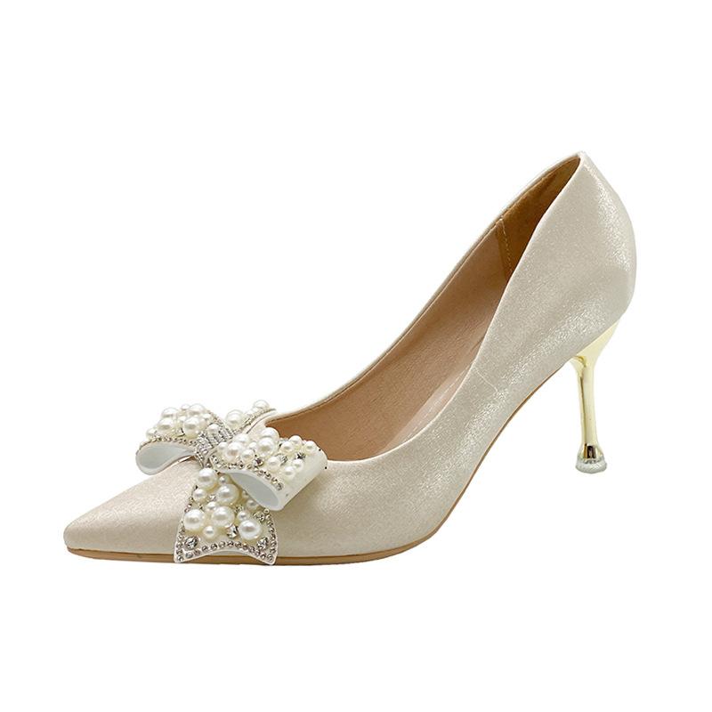 Bridal Wedding Shoes Women's 2025 New Models Are Beautiful and Not Tired, Red High Heels, Advanced Wedding Toast Chinese Xiuhe Shoes