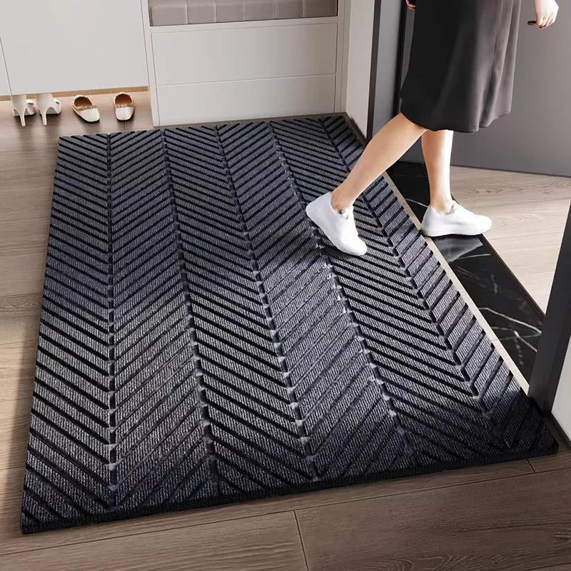 Antiskid Tread Door Mat Rubber Anti Slip Waterproof Kitchen Floor Mats Hallway Area Rugs Hotel Mall Door Carpet Entrance Doormat