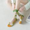 Spring/Summer Women's Floral Mori Girl Thin Mid-Calf Socks - European & American Style
