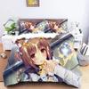 3D Printed N-Nekopara Sexy Girl Neko Bedding Set for Boys Girls Duvet Cover Pillowcase Twin Queen King Full Single Double Sizes