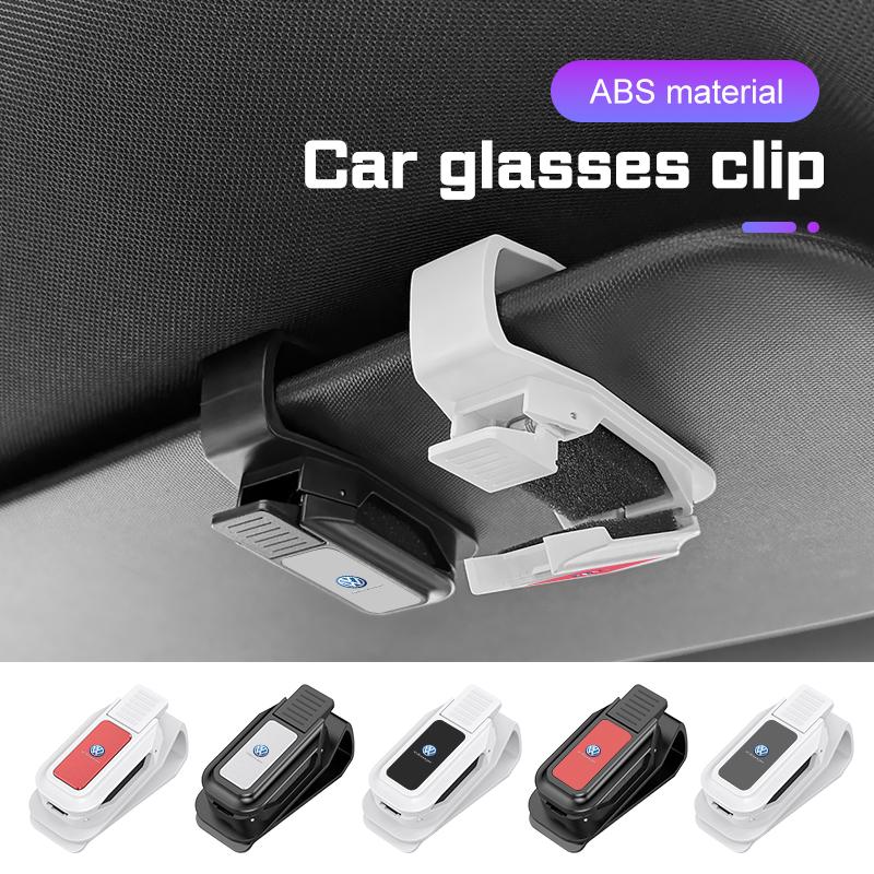 OPQ1 keyring,Car Visor Glasses Clip Sunglasses Holder Storage Accessories For Volkswagen VW RLine Golf 7 Amarok T5 T4 Phaeton Touran