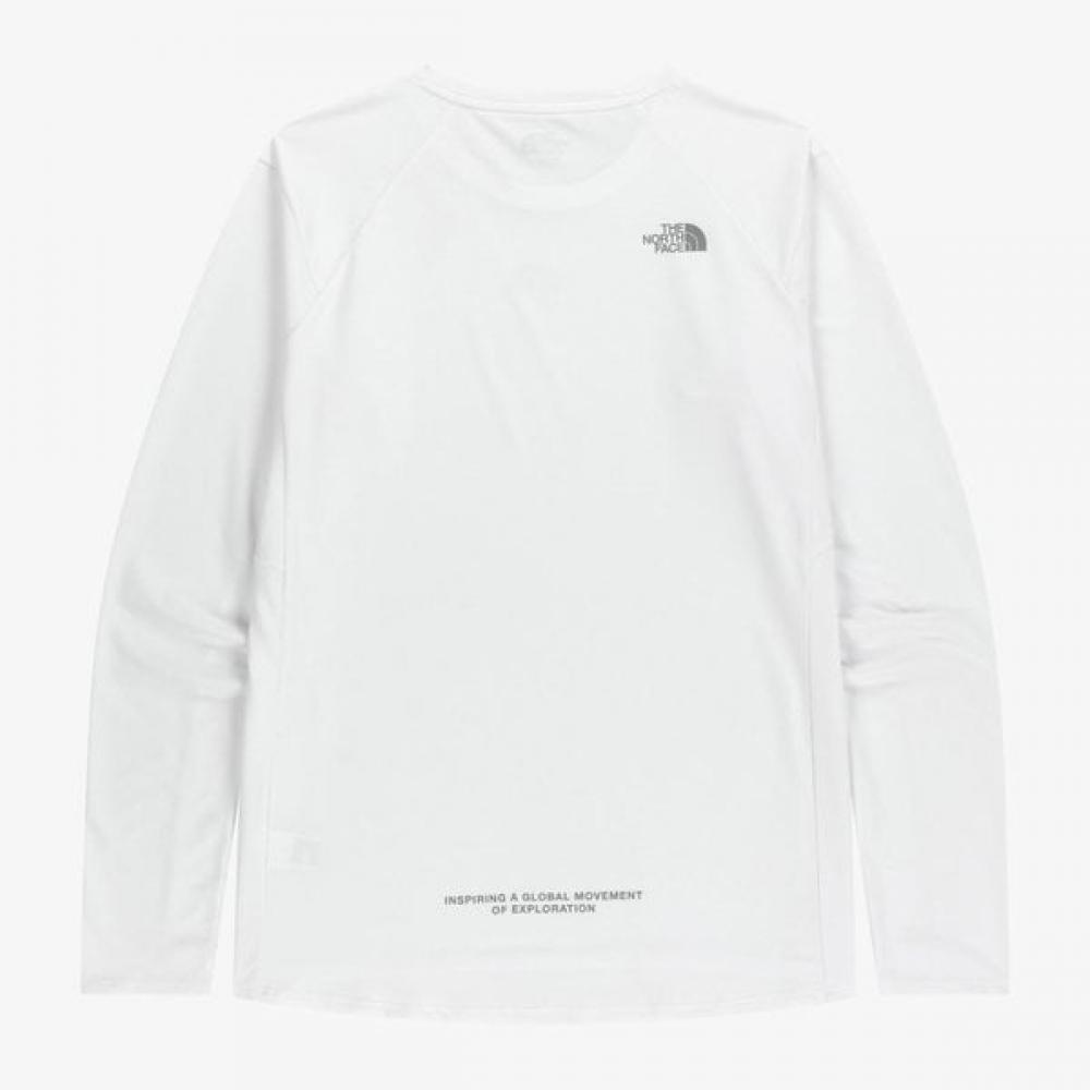 The North Face Nt7tr55k Beyaz Etiket Uzun Kollu Yuvarlak Yaka Tişört