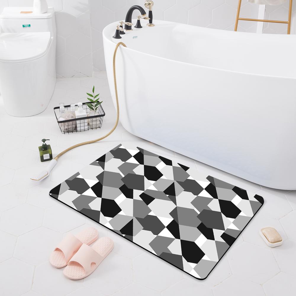 Bathroom Anti-slip Absorbent Mat Entrance Door Mat Bathroom Shower Rug Bedroom Floor Kitchen Rug