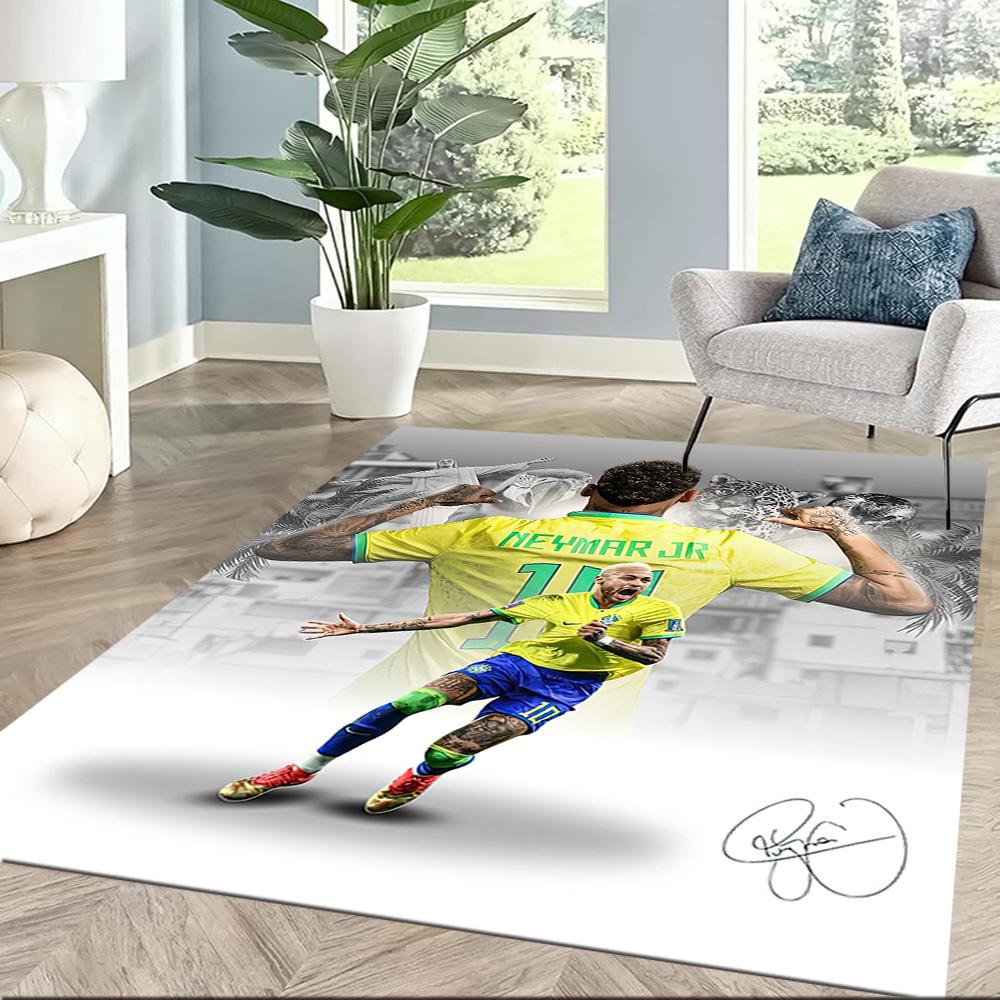 Neymar Jr. Brazil Celebration Square Rugs Are a Great Choice for Living Rooms, Bedrooms, Home Décor, and As Gifts.