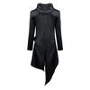 Cosplay Costumes Men Halloween Gothic Long Sleeve Hooded Jacket New Pure Color Halloween Cosplay Vintage Costume