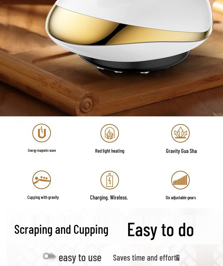 Electric Gua Sha Massager and Meridian Brush with Cupping and Heated Therapy