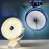 8000mAh Camping Fan Rechargeable Desktop Portable Air Circulator Wireless Ceiling Electric Fan With LED Light Clip-on Home Fan