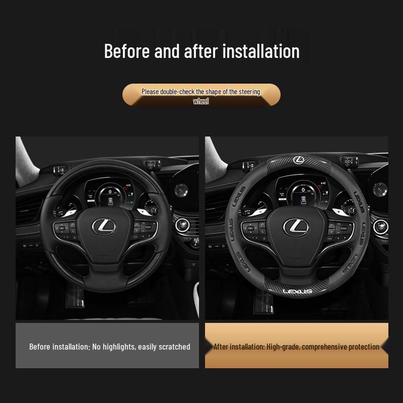 Lexus ES/RX/NX/UX Suede & Leather Steering Wheel Cover