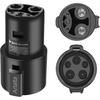 J1772 To Tesla Adapter Fit J1772 Stations, 80 Amp 250V Max Fast Charging For Tesla Model 3, Y, X, S, Cybertruck, Safety Certified, Fast EV Charging