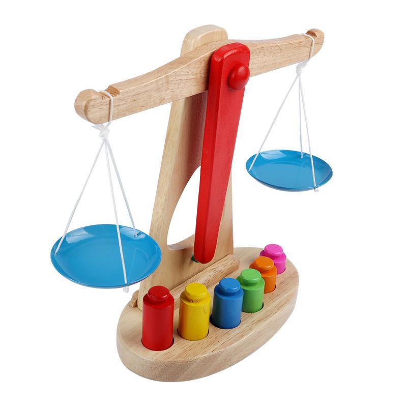 Children's Wooden Balance Scale Educational Toy