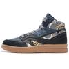 Li Ning 937 Textile, Leather Abrasion Resistant, Lightweight, And Breathable High top Skateboard Shoes Men's Black Blue AZGS043-3