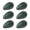 6Pieces Artificial Avocado Model Realistic Avocado Plastic Texture Suitable for Restaurant Display and Photo Shoot Use