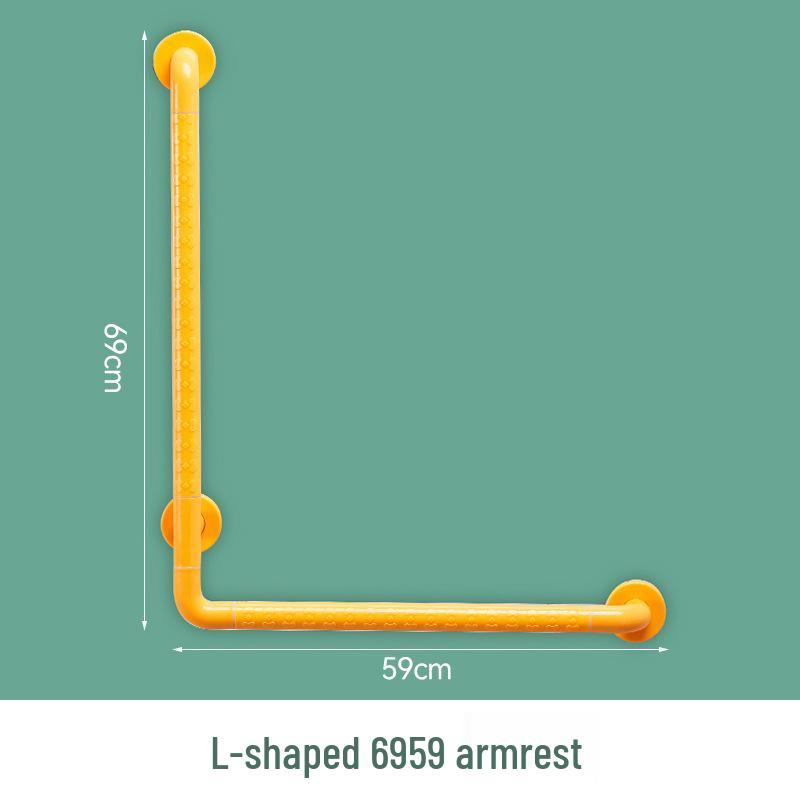 Anti-Slip L-Shaped Bathroom Handrail for Elderly and Disabled - Toilet Safety Handle