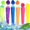 6Pcs Silicone Popsicle Mold Reusable Popsicle Mold Summer Popsicle Manufacturer Quickly Freezes Self-sealing Popsicle Tube