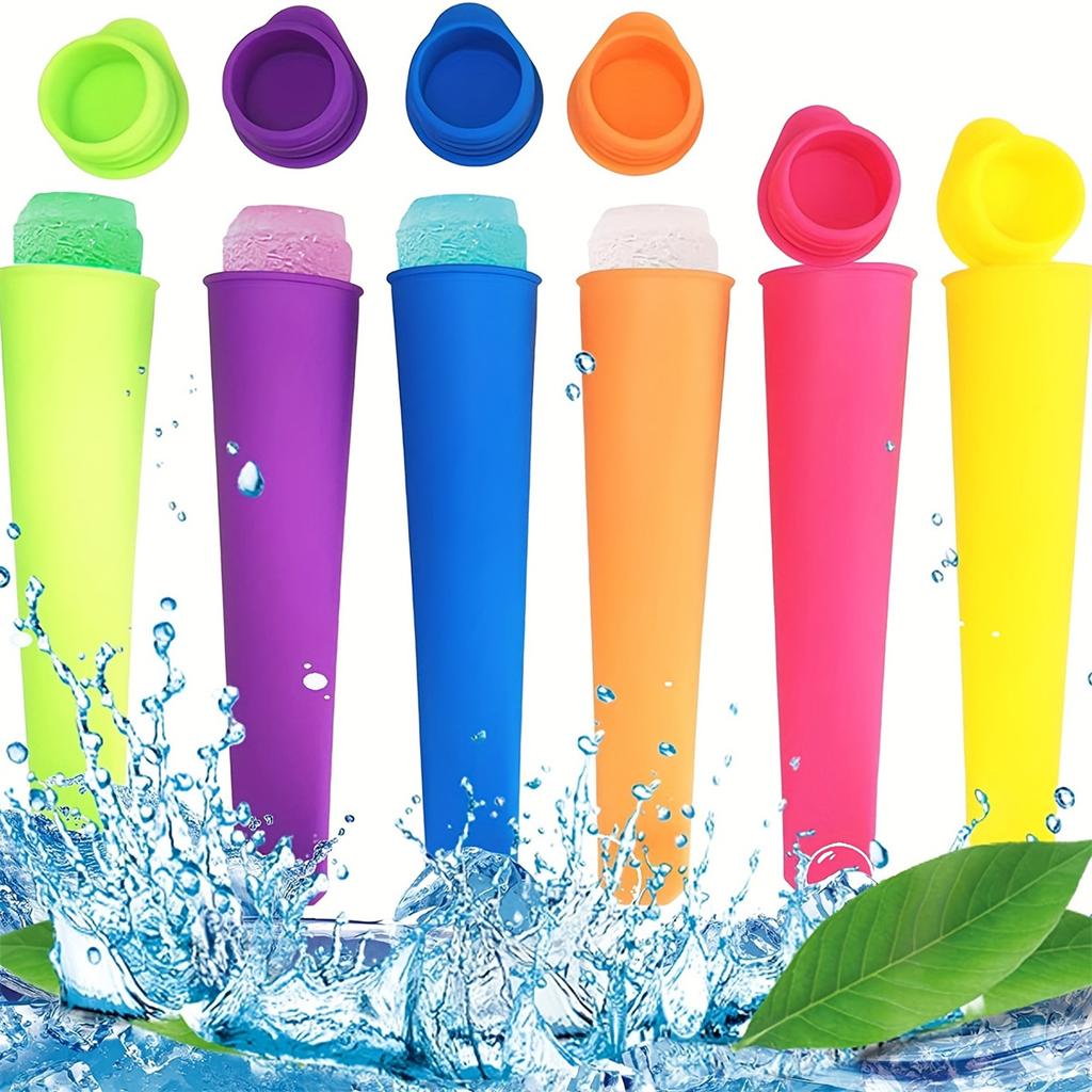 6Pcs Silicone Popsicle Mold Reusable Popsicle Mold Summer Popsicle Manufacturer Quickly Freezes Self-sealing Popsicle Tube