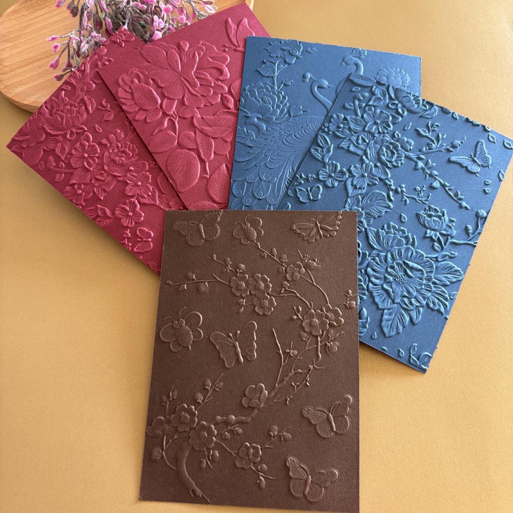 Peacock Flower 3D Embossing Clip for DIY Journals