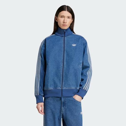 adidas Originals Adicolor Denim Firebird Track Top Jacket JC6233 Men's Blue