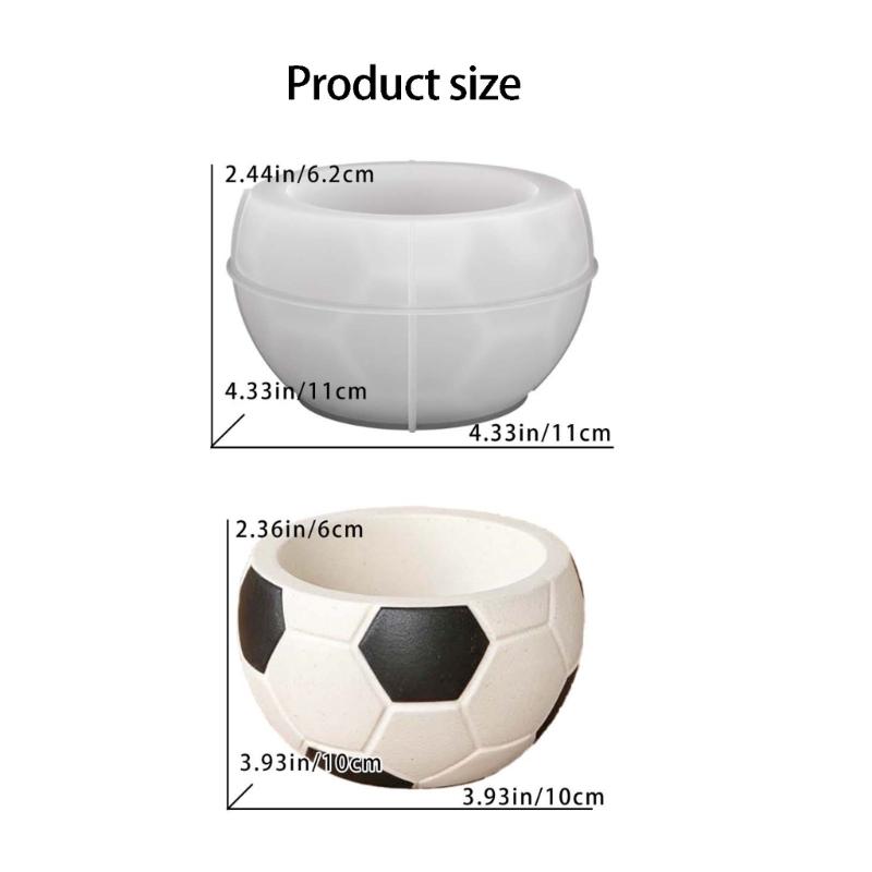 Football Silicone Candle Molds For Handmade Candle Holder Chocolate Making Storage Box Concrete Planter Epoxy Resin Art
