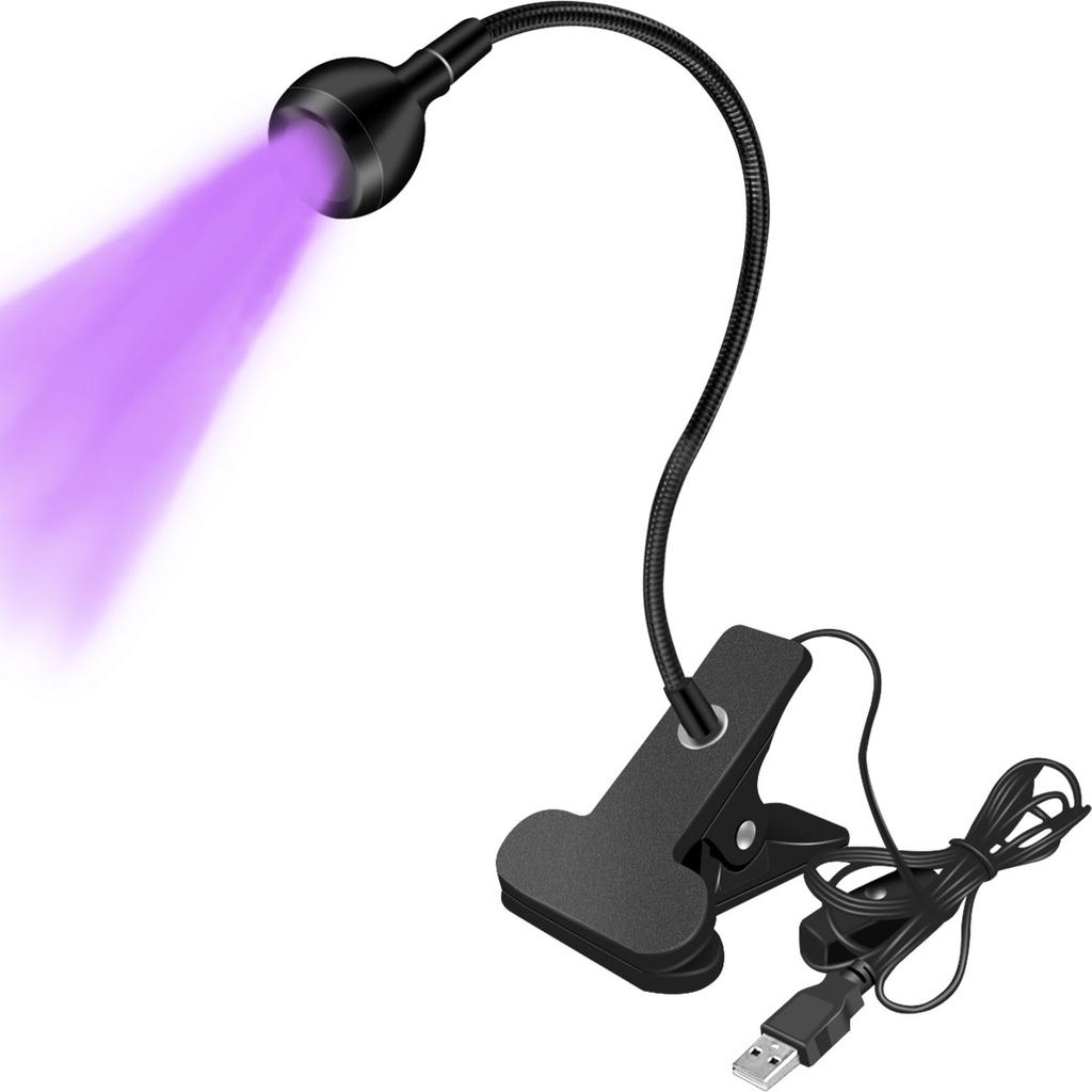 3W LED Ultraviolet Light with 4 Dimmable Brightness Flexible Lamp USB-powered UV Gel Curing Lamp for Fluorescent