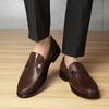 Luxusmarke Echtleder Slipper Schuhe Runde Zehenpartie Slip-On Sommer Atmungsaktive Schuhe Herren Business Casual Walking Fahrschuhe